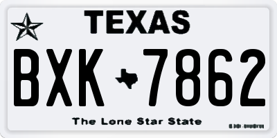TX license plate BXK7862