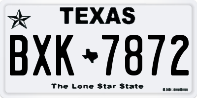 TX license plate BXK7872