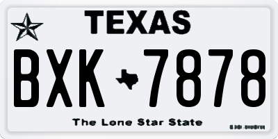 TX license plate BXK7878