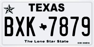 TX license plate BXK7879