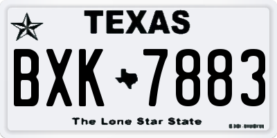 TX license plate BXK7883