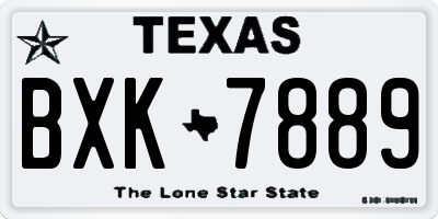 TX license plate BXK7889