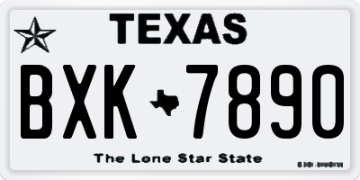 TX license plate BXK7890