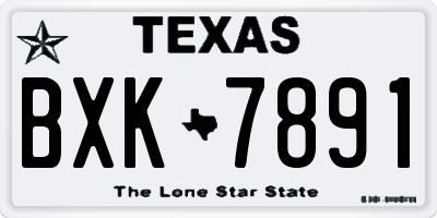 TX license plate BXK7891