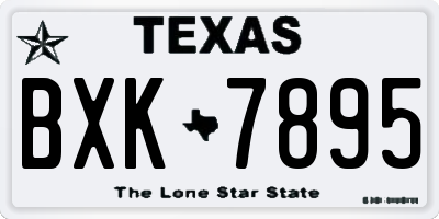 TX license plate BXK7895