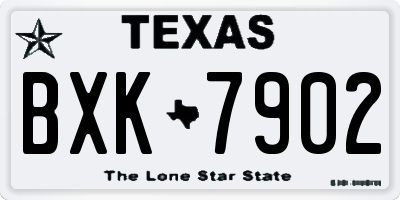 TX license plate BXK7902