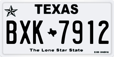 TX license plate BXK7912