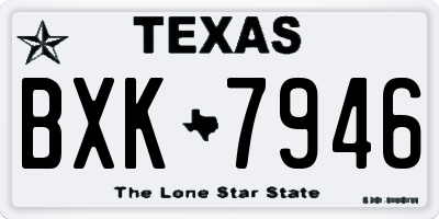 TX license plate BXK7946