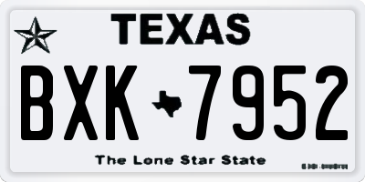 TX license plate BXK7952