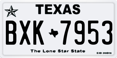 TX license plate BXK7953