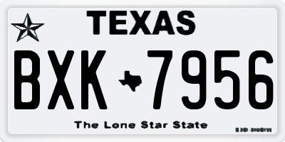 TX license plate BXK7956