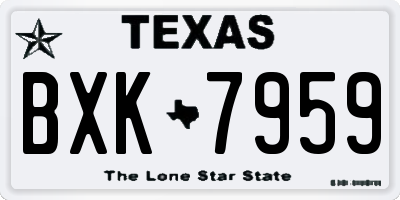 TX license plate BXK7959