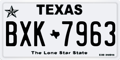 TX license plate BXK7963
