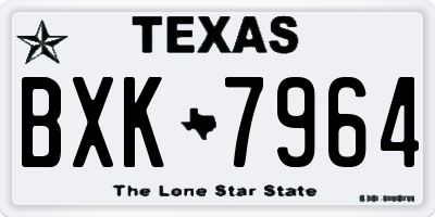TX license plate BXK7964