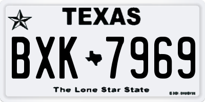 TX license plate BXK7969