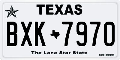 TX license plate BXK7970