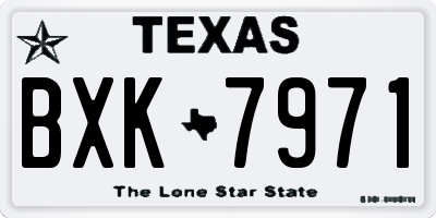 TX license plate BXK7971
