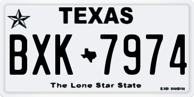 TX license plate BXK7974