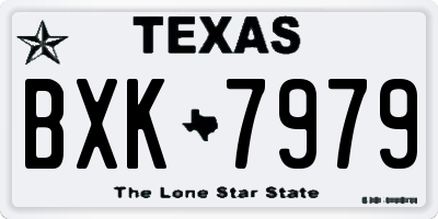 TX license plate BXK7979