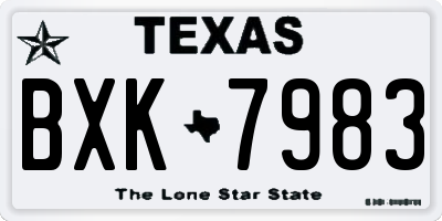 TX license plate BXK7983