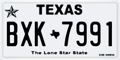 TX license plate BXK7991