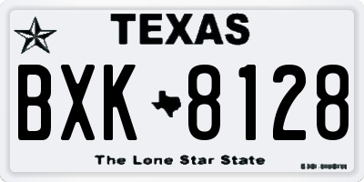 TX license plate BXK8128