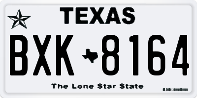 TX license plate BXK8164