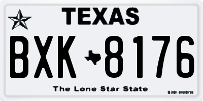TX license plate BXK8176
