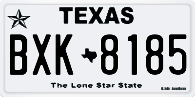 TX license plate BXK8185
