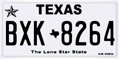 TX license plate BXK8264
