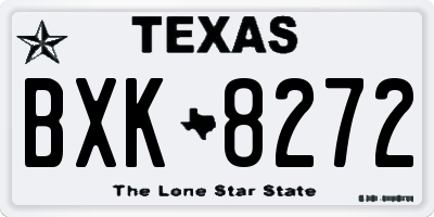 TX license plate BXK8272