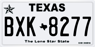 TX license plate BXK8277