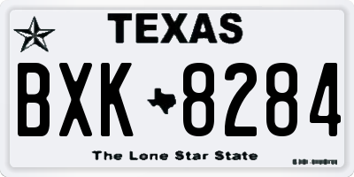 TX license plate BXK8284