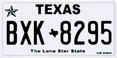 TX license plate BXK8295