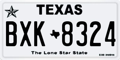 TX license plate BXK8324