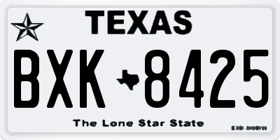TX license plate BXK8425