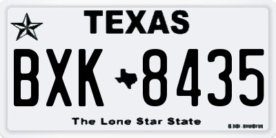 TX license plate BXK8435