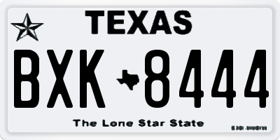 TX license plate BXK8444