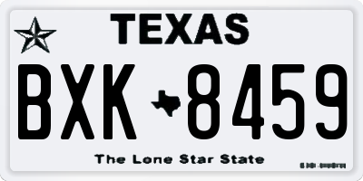 TX license plate BXK8459