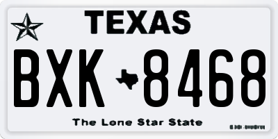 TX license plate BXK8468