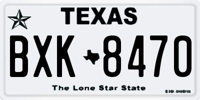TX license plate BXK8470