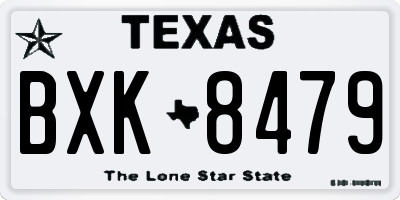 TX license plate BXK8479