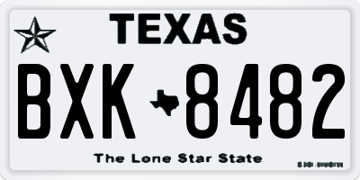 TX license plate BXK8482