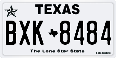 TX license plate BXK8484
