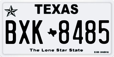 TX license plate BXK8485