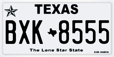 TX license plate BXK8555