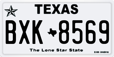 TX license plate BXK8569