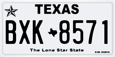 TX license plate BXK8571