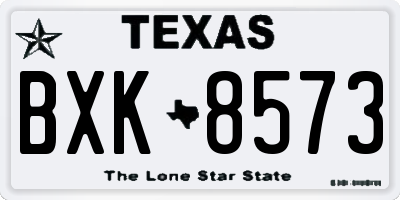 TX license plate BXK8573