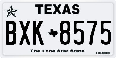 TX license plate BXK8575